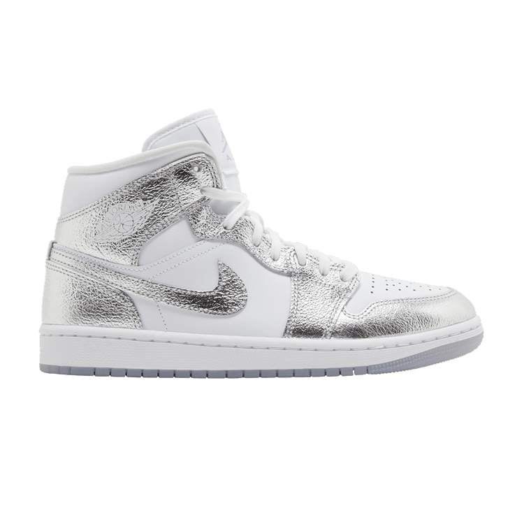 Air Jordan 1 Mid SE Metallic Silver (Women's)