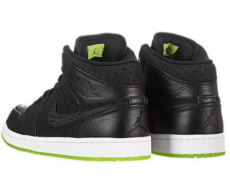 Air Jordan 1 Phat Black Action Green
