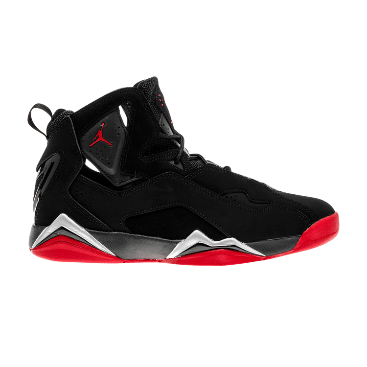 Air Jordan True Flight Black/Gym Red-Metallic Silver