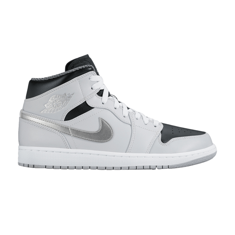 Air Jordan 1 Mid Pure Platinum Metallic Silver