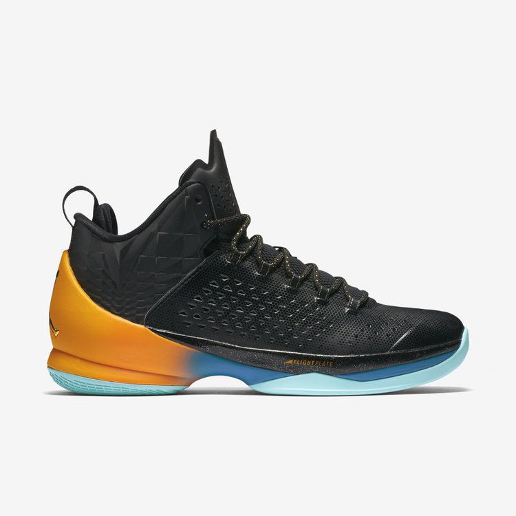 Air Jordan Melo M11 Black/Metallic Gold-Bright Ctrs-Lsr