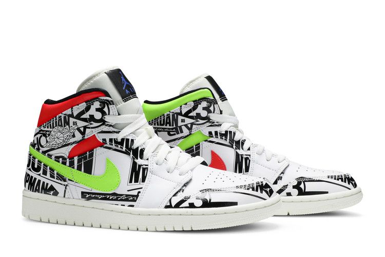 Air Jordan 1 Mid All Over Logos