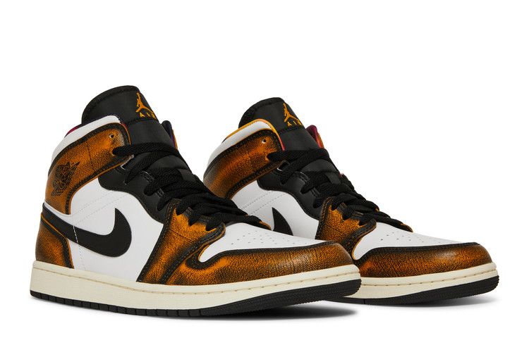 Air Jordan 1 Mid SE Orange Wear Away