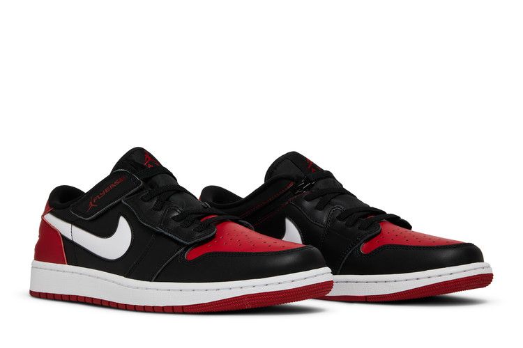 Air Jordan 1 Low FlyEase Black White Gym Red