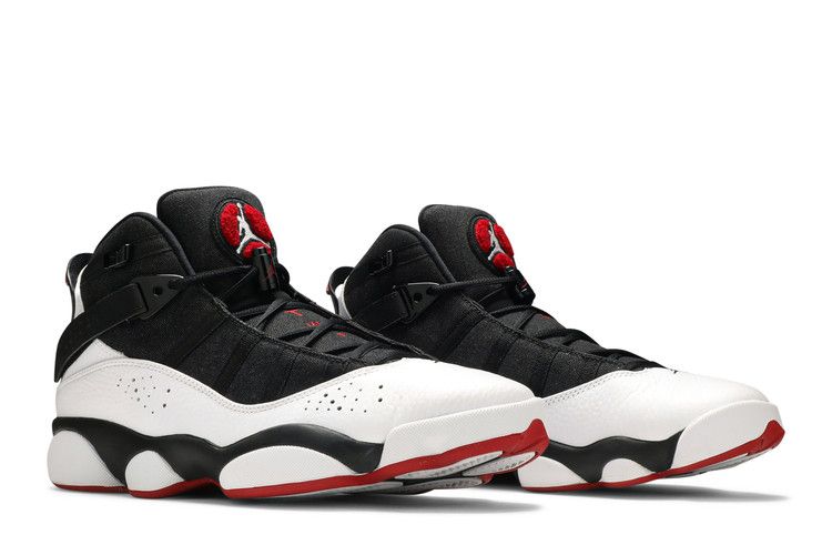 Air Jordan 6 Rings Black White Gym Red