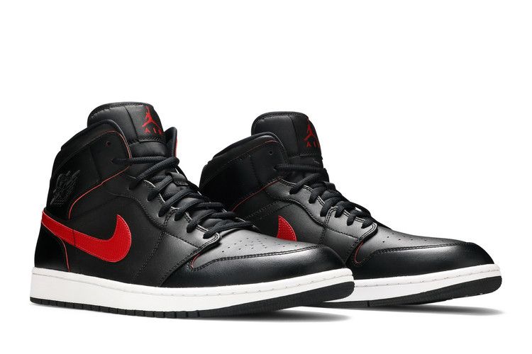 Air Jordan 1 Retro Mid Black Team Red