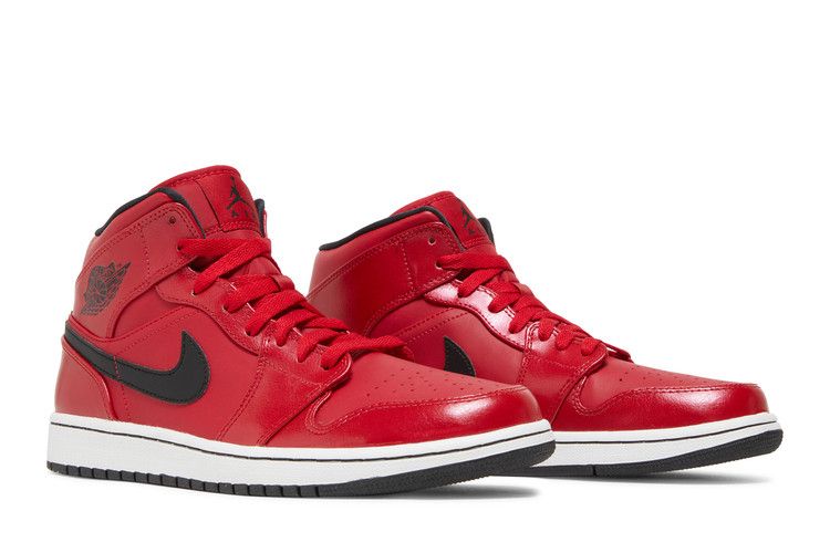 Air Jordan 1 Mid Gym Red Black Patent