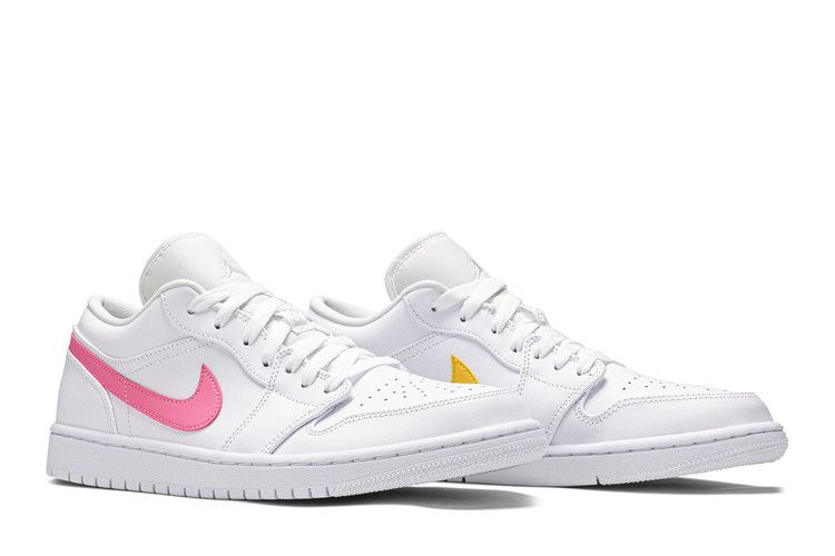 Air Jordan 1 Low White Multi-Color Swoosh