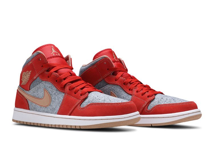 Air Jordan 1 Mid Denim Red