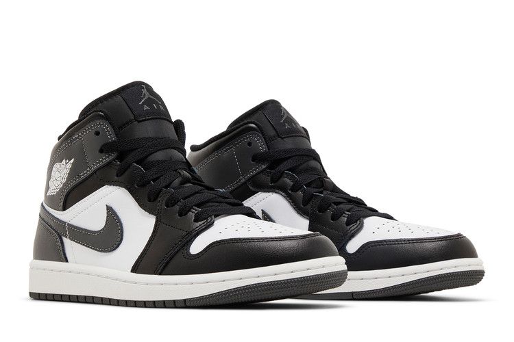 Air Jordan 1 Mid Black White Iron Grey
