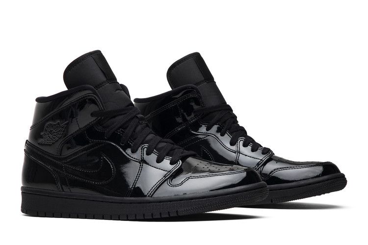 Air Jordan 1 Mid SE Triple Black Patent (Women's)