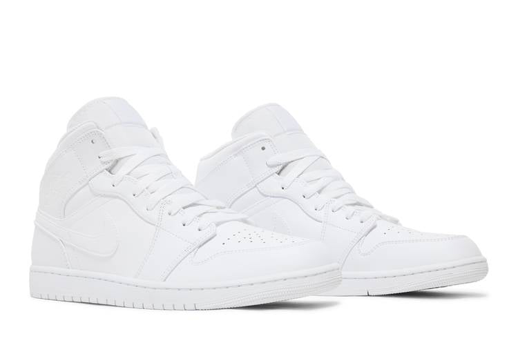Air Jordan 1 Mid Triple White (2022/2023)
