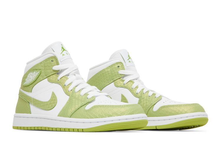 Air Jordan 1 Mid Green Python (Women's)