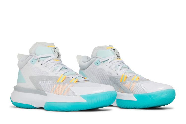 Air Jordan Zion 1 White Dynamic Turquoise
