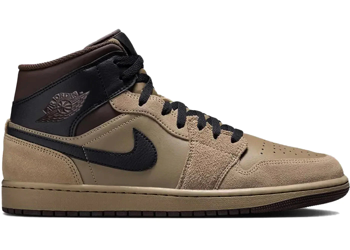 Air Jordan 1 Mid Khaki Baroque Brown