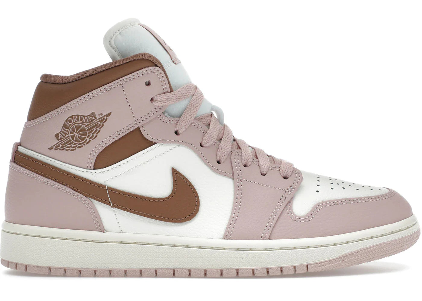 Air Jordan 1 Mid Pink Oxford Brown (Women's)
