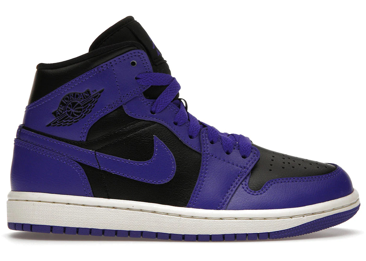 Air Jordan 1 Mid Purple Black (Women's)