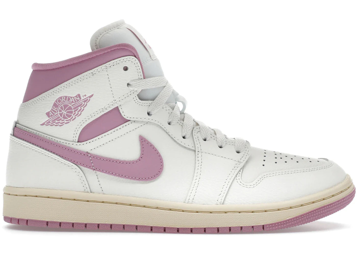 Air Jordan 1 Mid Sail Pink Coconut Milk (Women's)