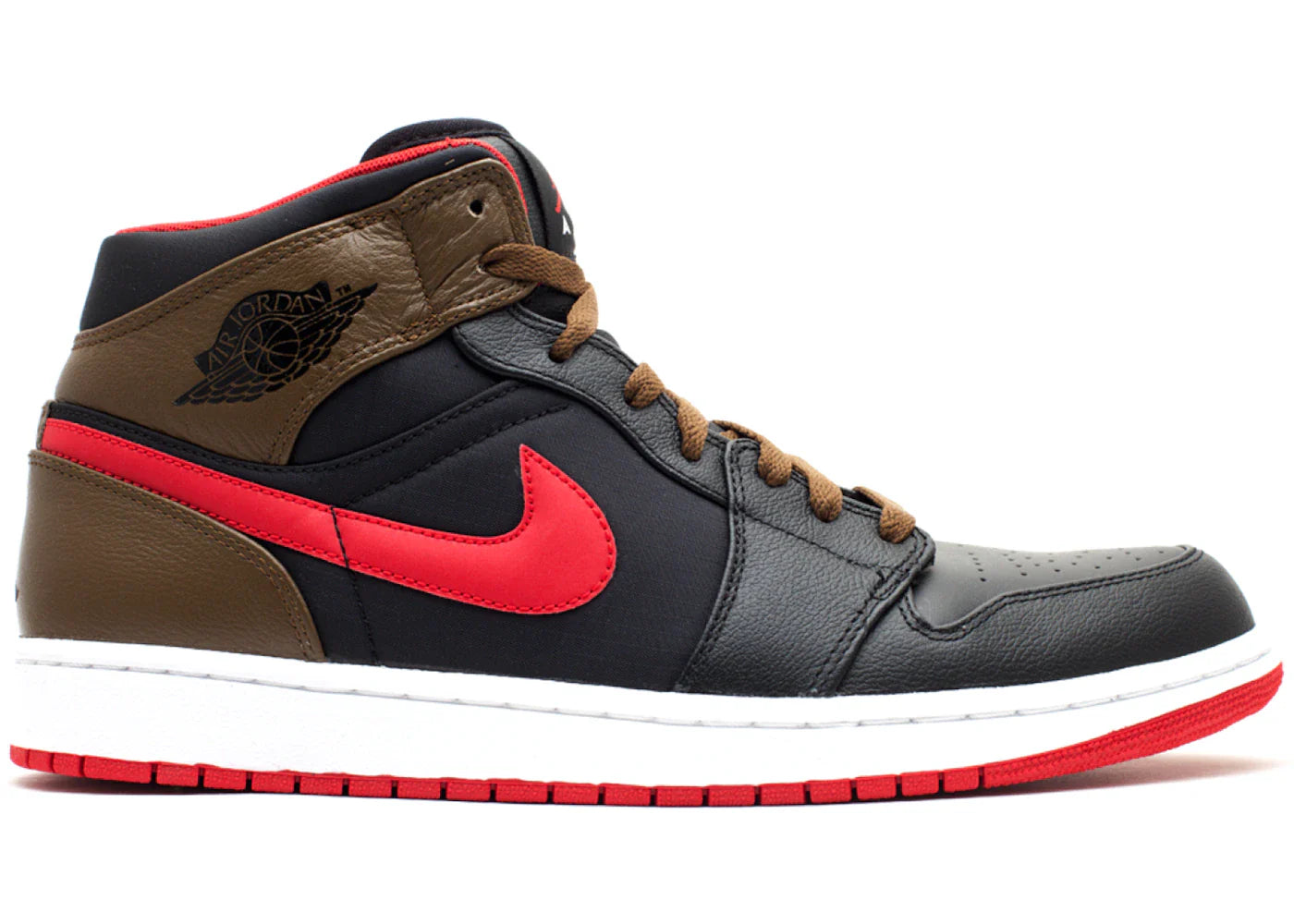 Air Jordan 1 Phat Black Red Olive