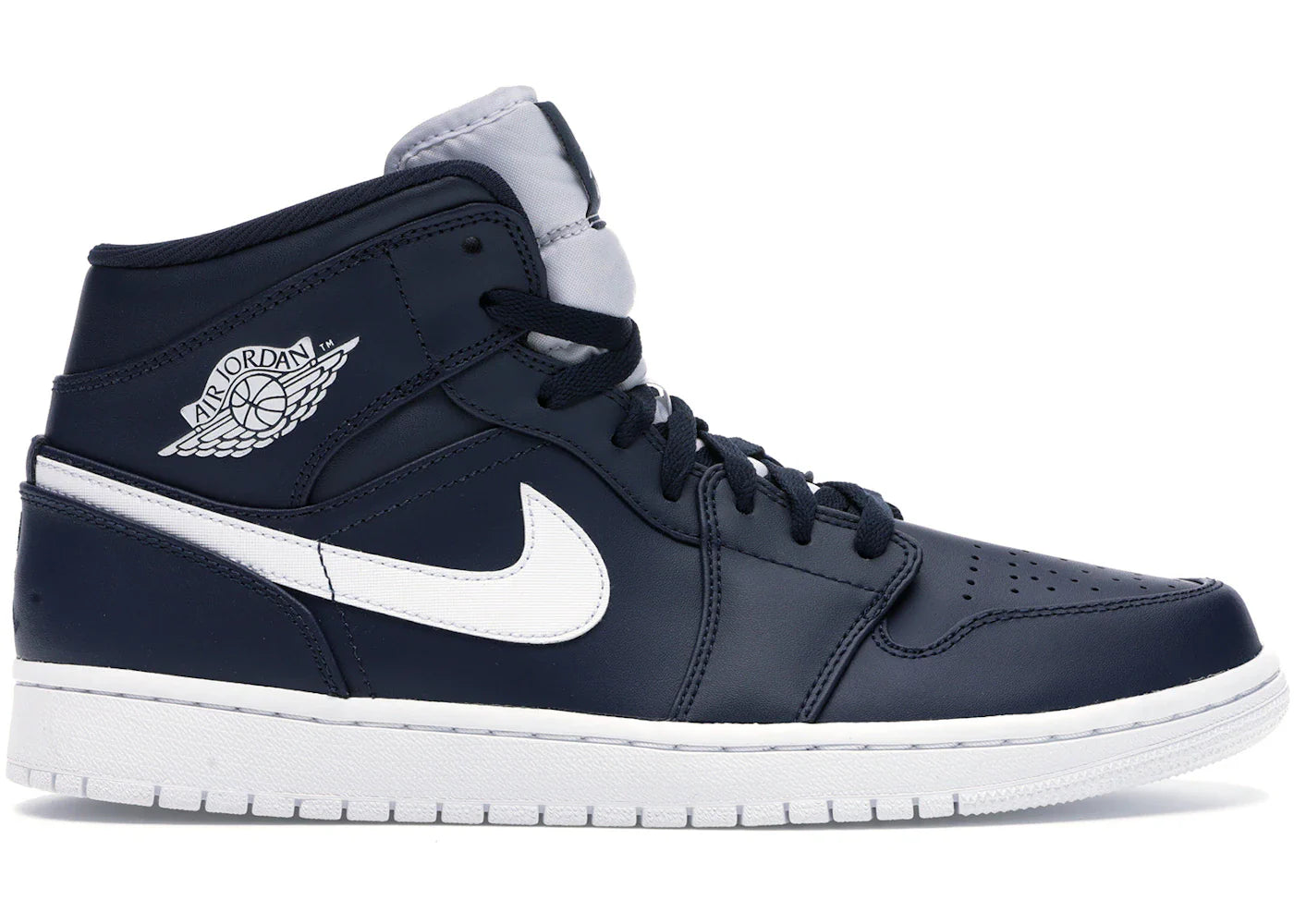 Air Jordan 1 Retro Mid Obsidian White