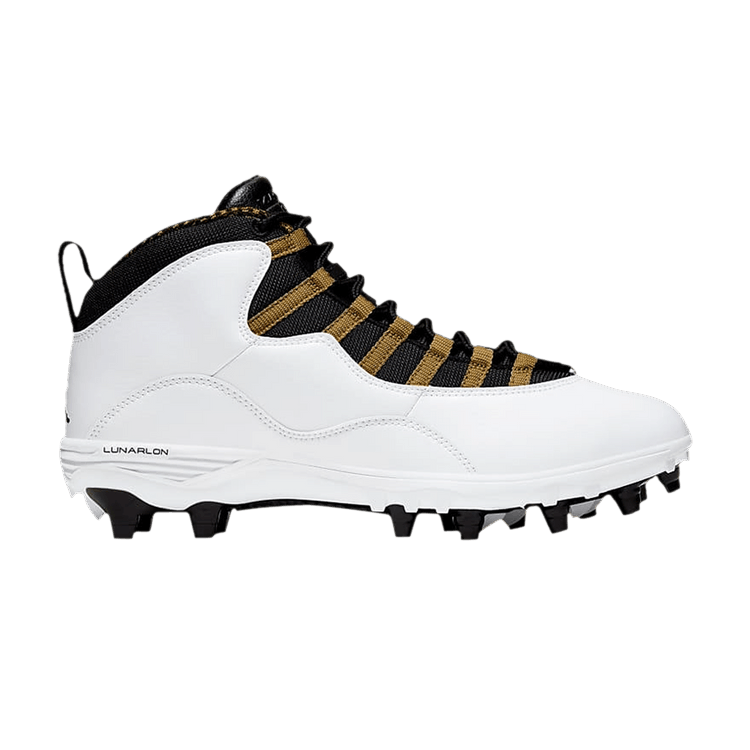 Air Jordan 10 TD Mid White Black Metallic Gold