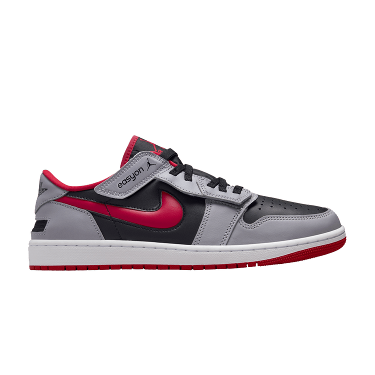 Air Jordan 1 Low Flyease Fire Red Cement Grey
