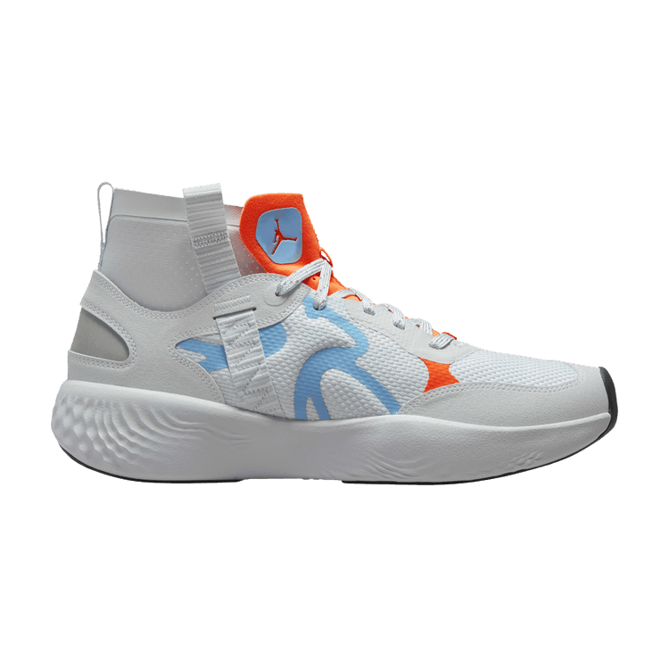Air Jordan Delta 3 Mid Pure Platinum Chambray Total Orange