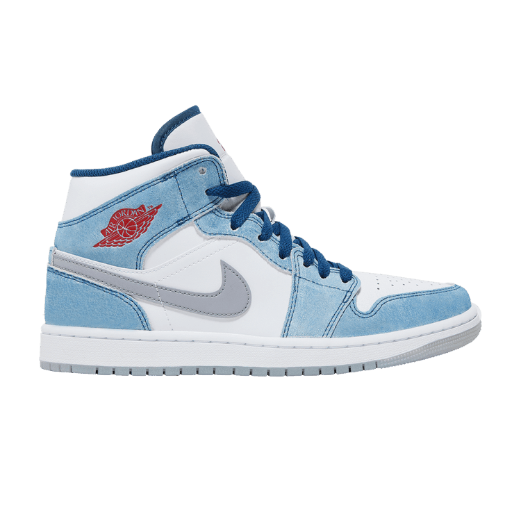 Air Jordan 1 Mid French Blue Fire Red