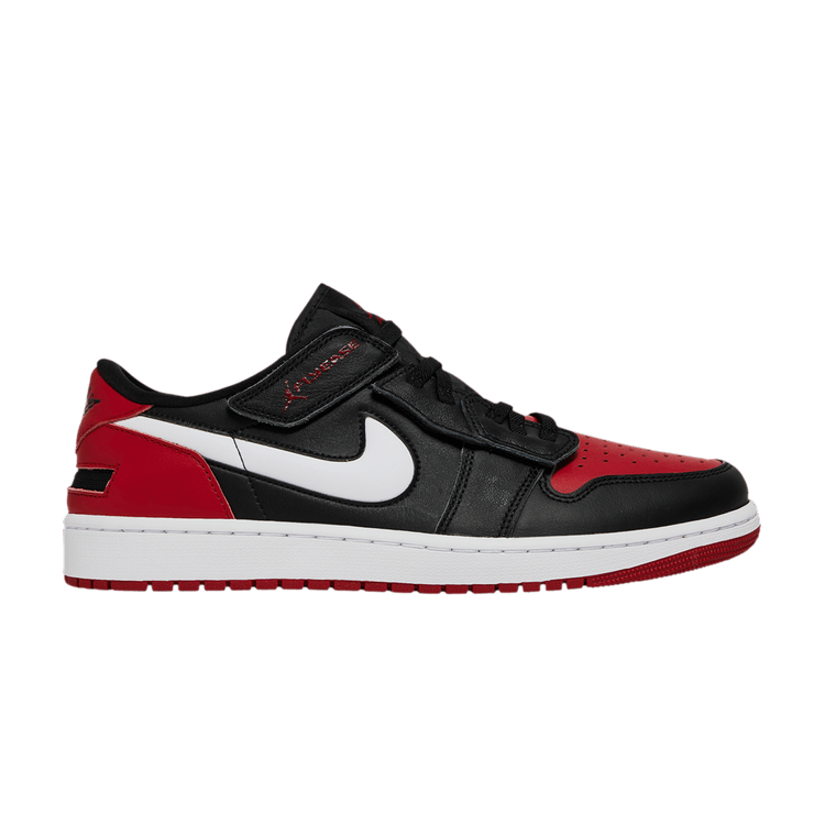 Air Jordan 1 Low FlyEase Black White Gym Red