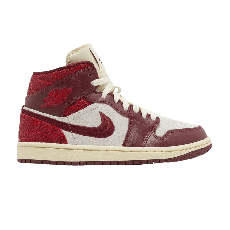 Air Jordan 1 Mid SE Tiki Leaf Team Red (Women's)