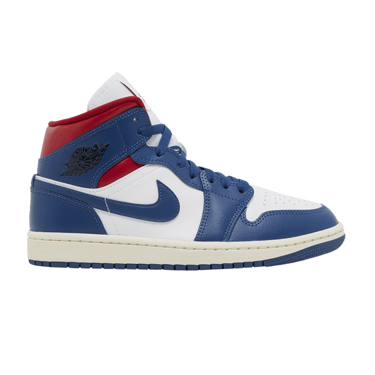 Air Jordan 1 Mid French Blue Gym Red (Women's)