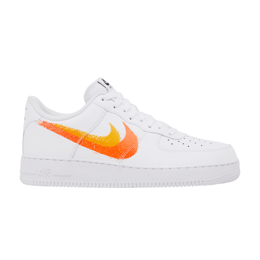 Nike Air Force 1 Low '07 Spray Paint Swoosh White Safety Orange