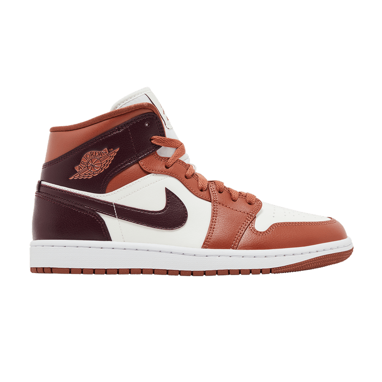 Air Jordan 1 Mid Dusty Peach Night Maroon (Women's)