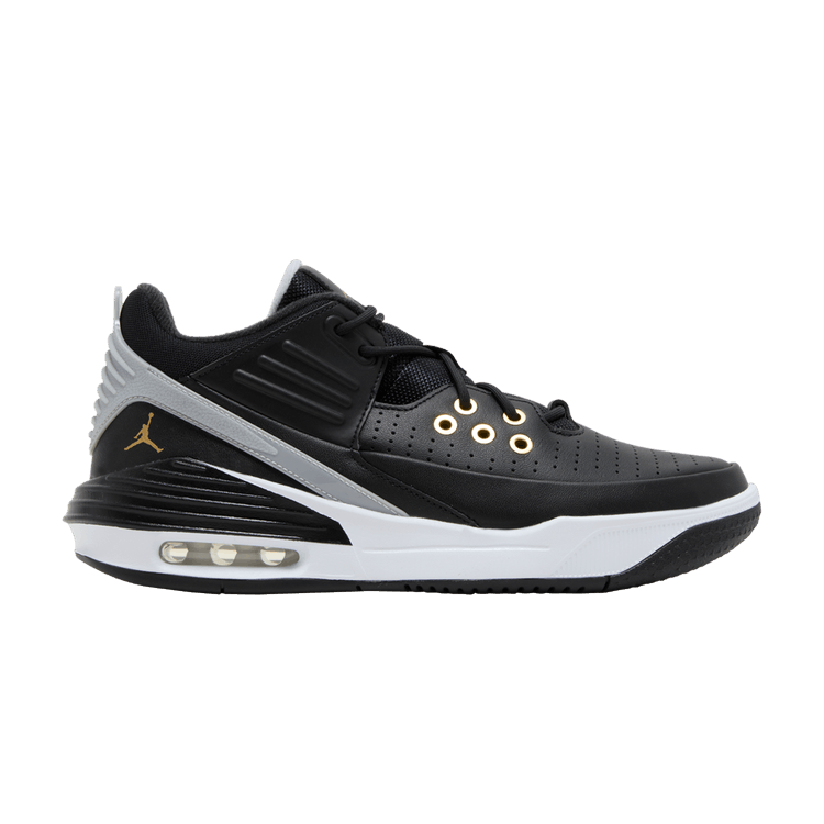 Air Jordan Max Aura 5 Black White Wolf Grey Metallic Gold