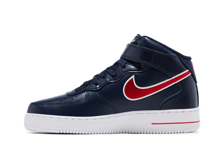 Nike Air Force 1 '07 Mid Obsidian University Red White Wolf Grey (Women's) Sneakers