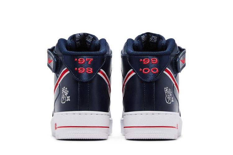 Nike Air Force 1 '07 Mid Obsidian University Red White Wolf Grey (Women's) Sneakers