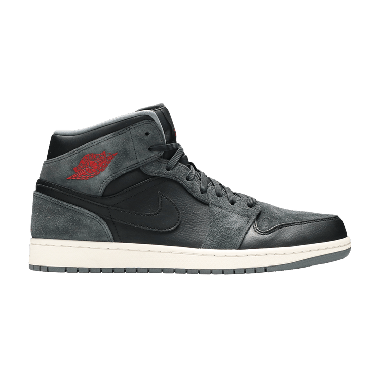 Air Jordan 1 Retro Mid Black Gym Red Anthracite