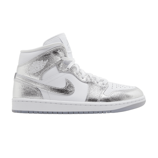 Air Jordan 1 Mid SE Metallic Silver (Women's)