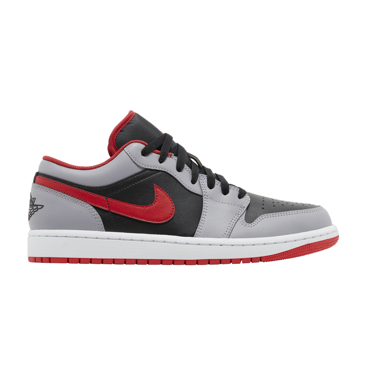 Air Jordan 1 Low Black Light Smoke Grey Gym Red