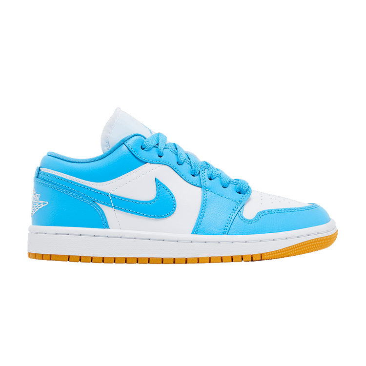 Air Jordan 1 Low White Gum Light Brown Dark Powder Blue (Women's)