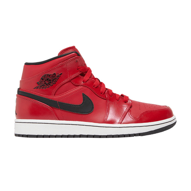 Air Jordan 1 Mid Gym Red Black Patent