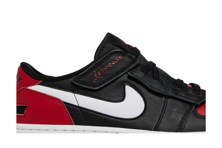 Air Jordan 1 Low FlyEase Black White Gym Red