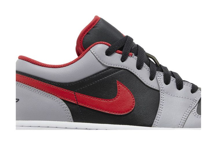 Air Jordan 1 Low Black Light Smoke Grey Gym Red