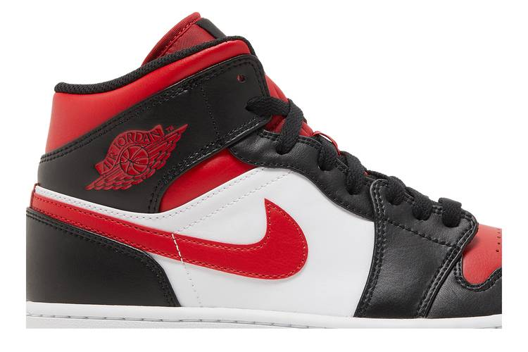 Air Jordan 1 Mid White Black Red (2022)