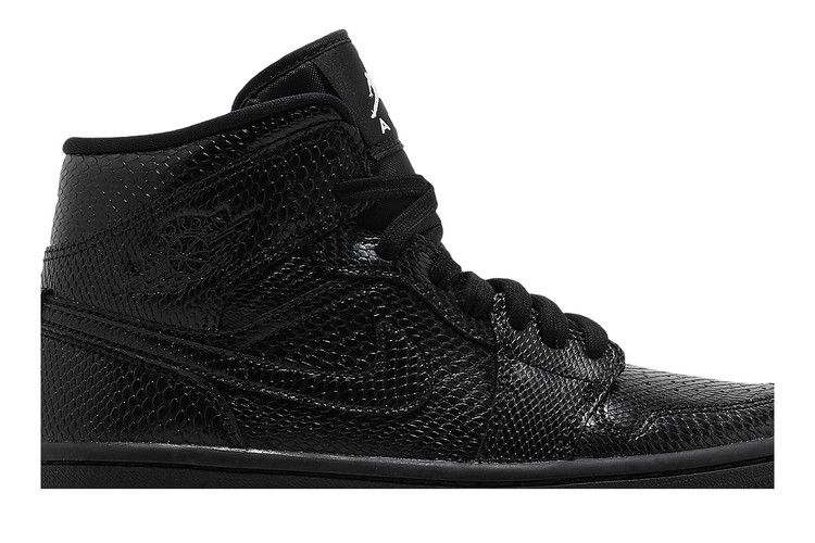 Air Jordan 1 Mid Black Snakeskin (Women's)