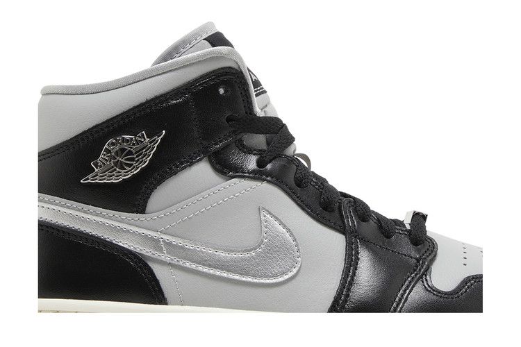 Air Jordan 1 Mid SE Black Metallic Silver (Women's)