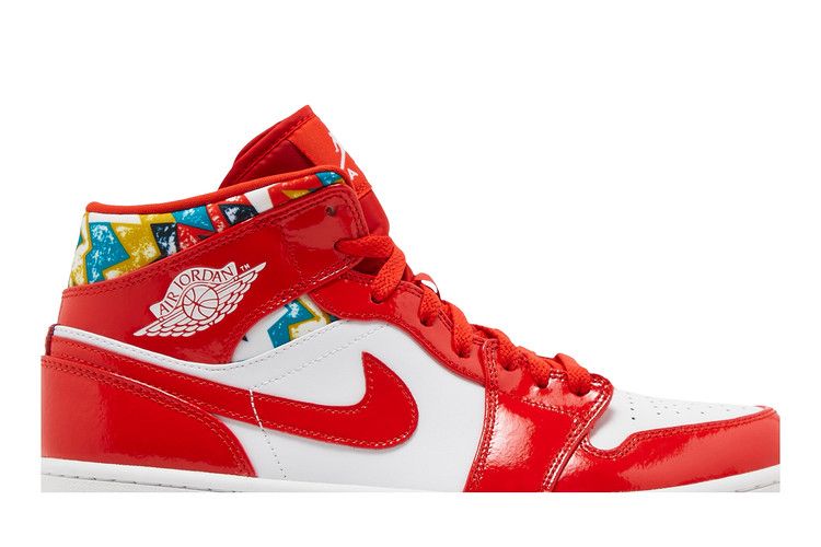 Air Jordan 1 Mid Barcelona Sweater Red Patent