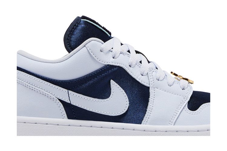Air Jordan 1 Low SE Football Grey White Gym Red Midnight Navy (Women's)