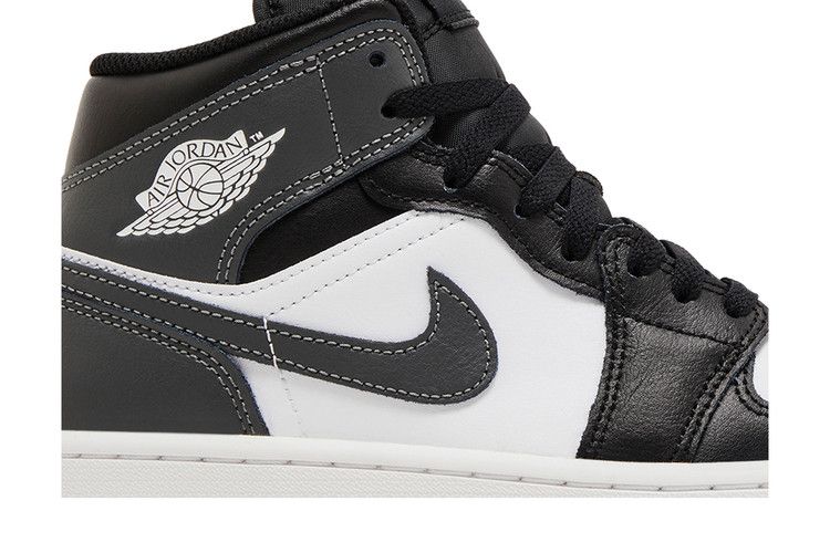 Air Jordan 1 Mid Black White Iron Grey