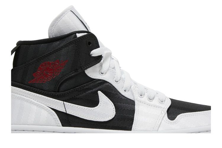 Air Jordan 1 Mid SE Utility Canvas White Black Gym Red (Women's)